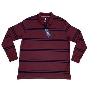 Izod Burgundy Men’s Long Sleeve Collar Shirt